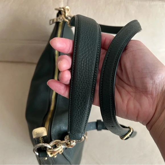 Coach Elegant Leather Satchel, Handbag with Detachable Long Strap - Picture 12 of 15